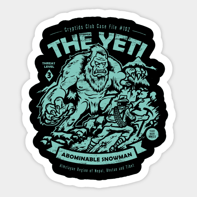 Yeti Sticker by heartattackjack